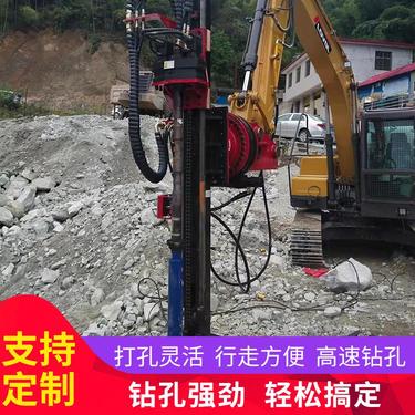 金属矿山全液压探矿钻机履带加固挖改钻机